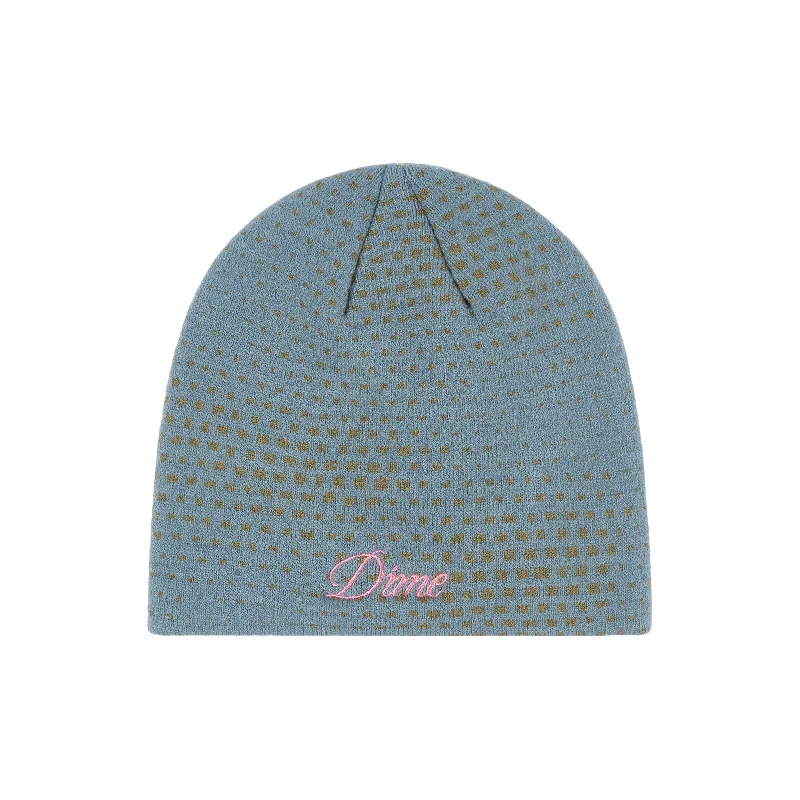 Dime Pixel Skully Beanie - Stone Blue