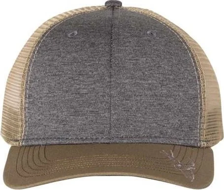 Dri Duck 3459 Buck Head Trucker Cap - Heather Graphite Khaki