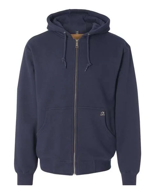 Dri Duck 7033T Crossfire Heavyweight Power Fleece Hooded Jacket with Thermal Lining Tall Sizes - Navy