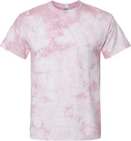 Dyenomite 20BCR Youth Crystal Tie-Dyed T-Shirt - Rose