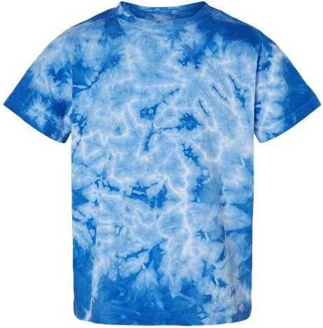 Dyenomite 330CR Toddler Crystal Tie-Dyed T-Shirt - Royal