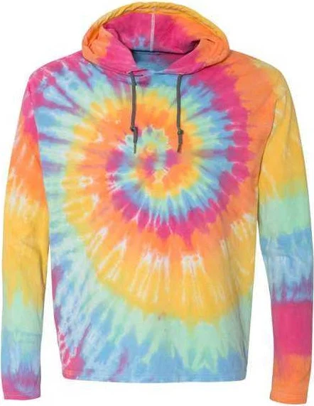 Dyenomite 430VR Tie-Dyed Hooded Pullover T-Shirt - Aerial Spiral