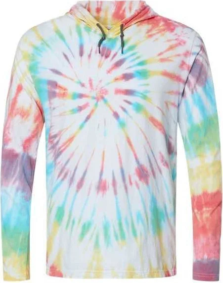 Dyenomite 430VR Tie-Dyed Hooded Pullover T-Shirt - Prism