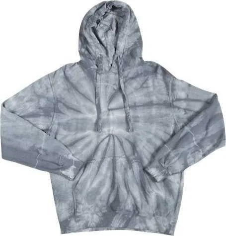 Dyenomite 854CY Cyclone Hooded Tie-Dyed Sweatshirt - Silver