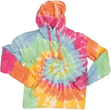 Dyenomite 854MS Multi-Color Spiral Pullover Hooded Sweatshirt - Aerial Spiral