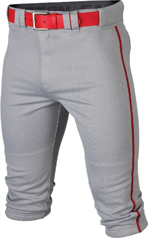 Easton  Rival+ Piped Knicker Baseball Pant - Gray Red