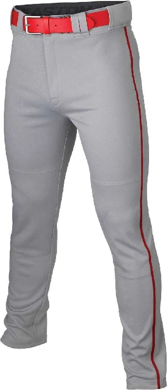 Easton Youth Rival+ Piped Baseball Pants - Gray Red