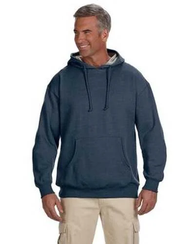 Econscious EC5570 Adult Organic Recycled Heathered Fleece Pullover Hooded Sweatshirt - Water