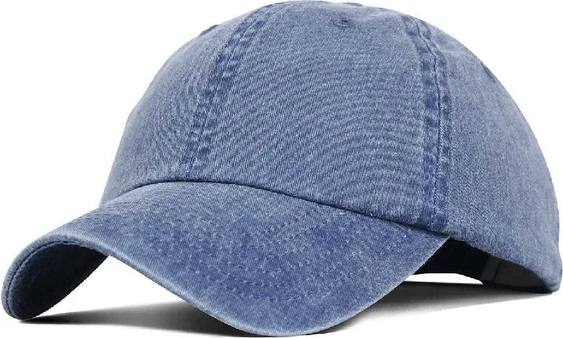 Fahrenheit F470 Promotional Pigment Dyed Washed Cotton Cap - Blue