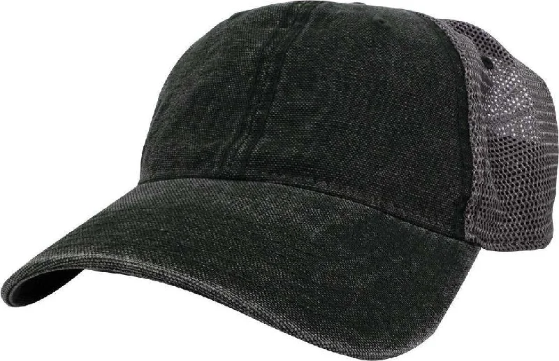 Fahrenheit F606 Vintage Washed Canvas Super Super Soft Cap - Dark Green Gray