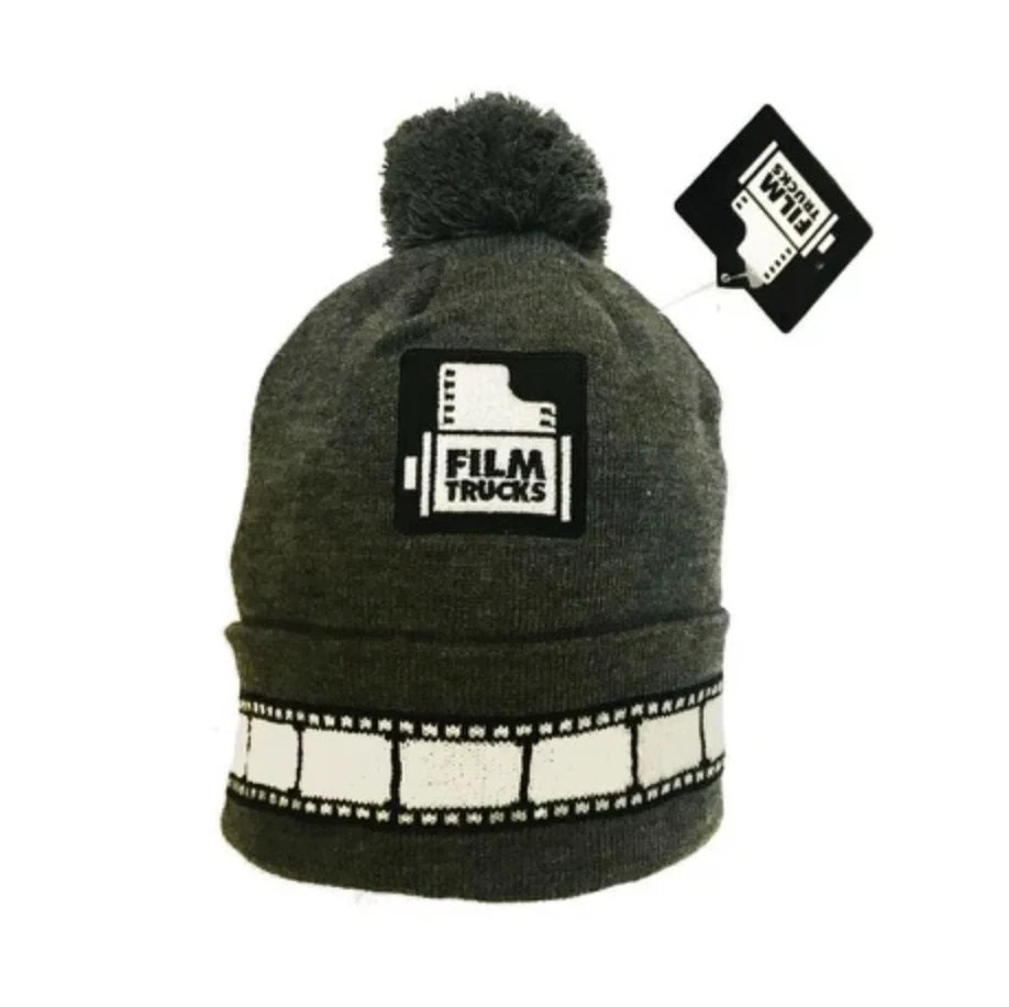 Film Trucks Camera Roll Bobble Beanie - Grey