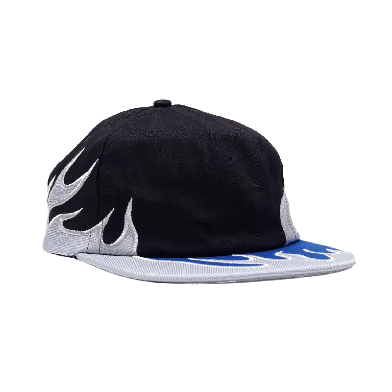 Flame 5-Panel Hat - Black