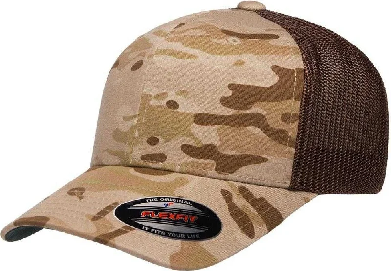 Flexfit 6511MC MultiCam Trucker Cap - Multicam Arid Brown