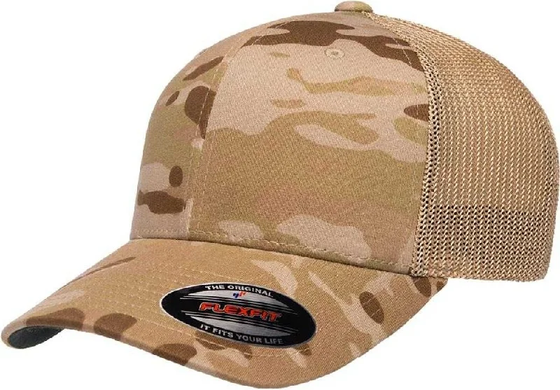 Flexfit 6511MC MultiCam Trucker Cap - Multicam Arid Tan