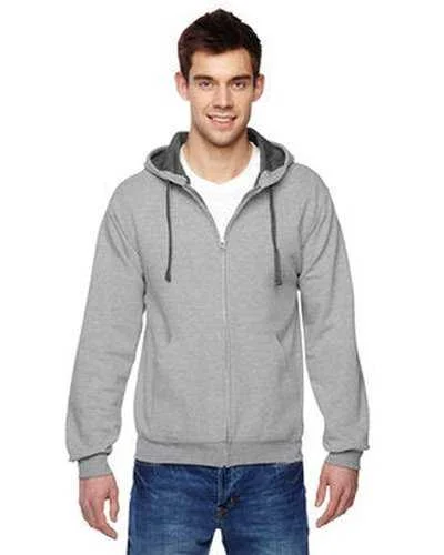 Fruit of the Loom SF73R Adult Sofspun Full-Zip Hooded Sweatshirt - Athletic Heather