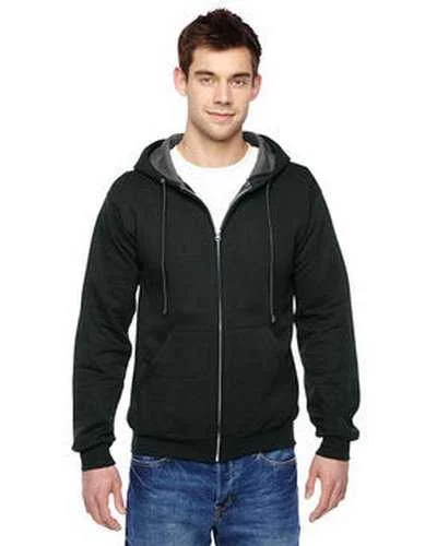 Fruit of the Loom SF73R Adult Sofspun Full-Zip Hooded Sweatshirt - Black