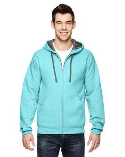 Fruit of the Loom SF73R Adult Sofspun Full-Zip Hooded Sweatshirt - Scuba Blue