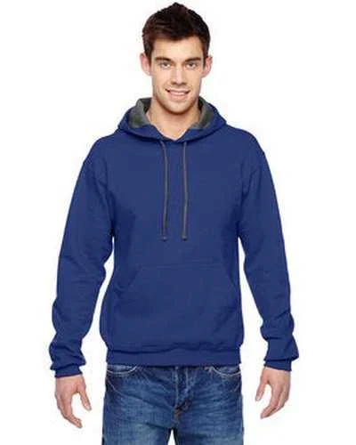 Fruit of the Loom SF76R Adult Sofspun Hooded Sweatshirt - Admiral Blue