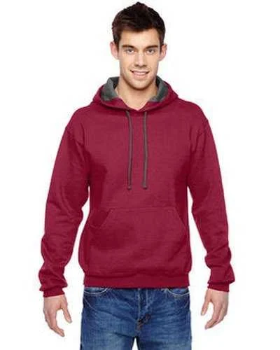 Fruit of the Loom SF76R Adult Sofspun Hooded Sweatshirt - Cardinal