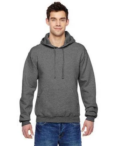 Fruit of the Loom SF76R Adult Sofspun Hooded Sweatshirt - Charcoal Heather