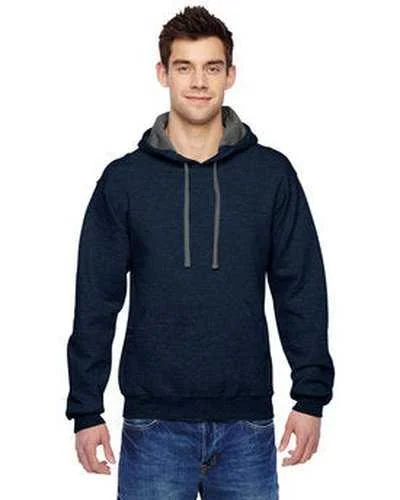 Fruit of the Loom SF76R Adult Sofspun Hooded Sweatshirt - Indigo Heather