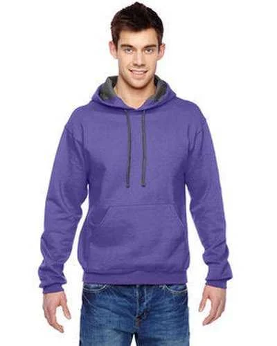 Fruit of the Loom SF76R Adult Sofspun Hooded Sweatshirt - Purple