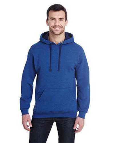 Fruit of the Loom SF77R Adult Sofspun Striped Hooded Sweatshirt - Denim Stripe