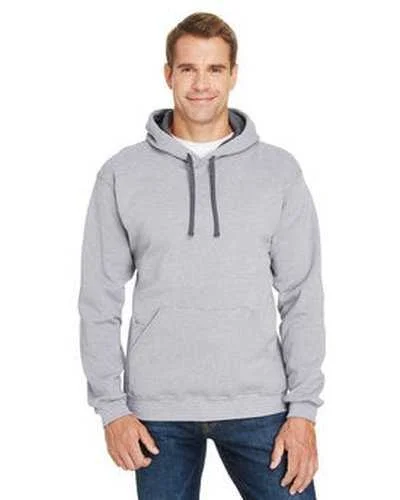 Fruit of the Loom SF77R Adult Sofspun Striped Hooded Sweatshirt - Gray Stripe