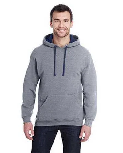 Fruit of the Loom SF77R Adult Sofspun Striped Hooded Sweatshirt - Navy Stripe