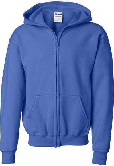 Gildan 18600B Heavy Blend Youth Full-Zip Hooded Sweatshirt - Royal