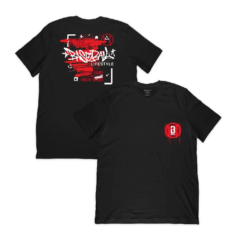 Graffiti Tee - Black/Red