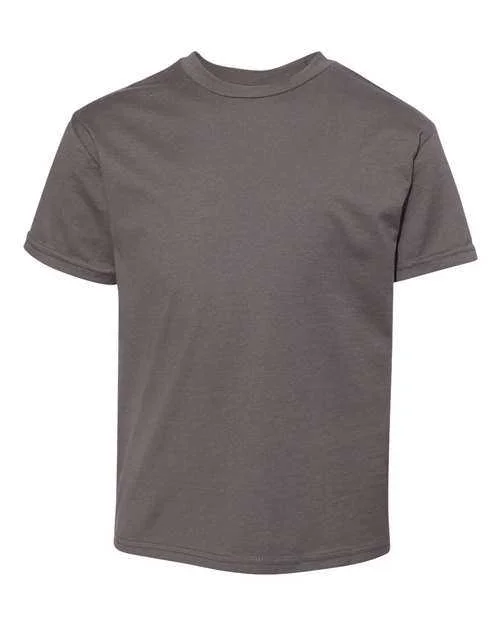 Hanes 498Y Perfect-T Youth Short Sleeve T-Shirt - Smoke Grey