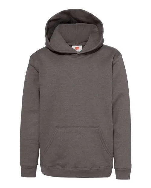 Hanes P473 Ecosmart Youth Hooded Sweatshirt - Smoke Grey