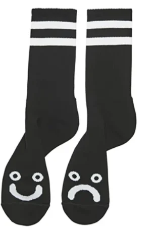 Happy Sad Socks | Asst. Sizes Black