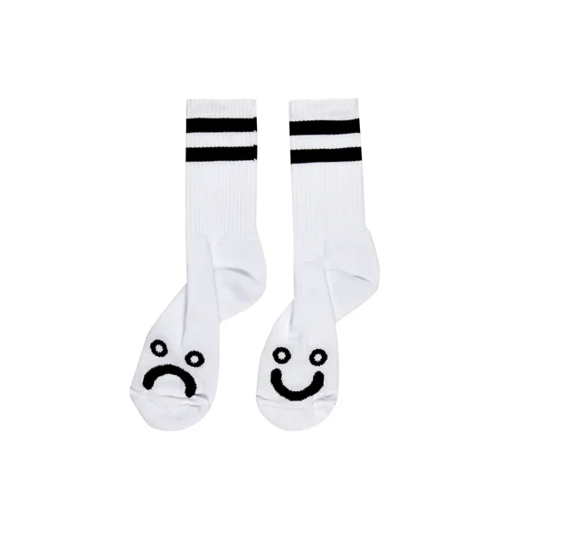 Happy Sad Socks | Asst. Sizes White