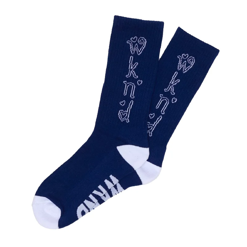 Heart Socks - Navy