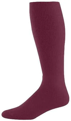 High Five 328030 Athletic Knee High Socks - Maroon HLW