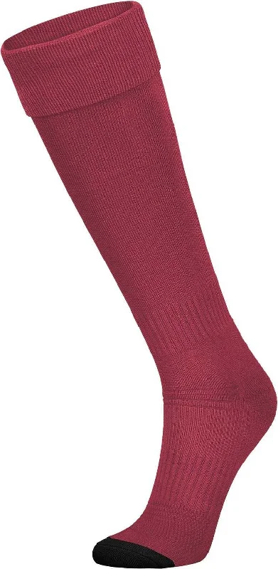 High Five 329130 Impact+ Chill Soccer Socks - Maroon Black