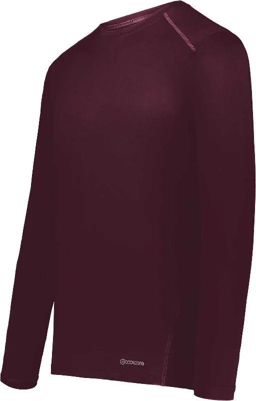 Holloway 222138 Coolcore Essential Long Sleeve Tee - Maroon