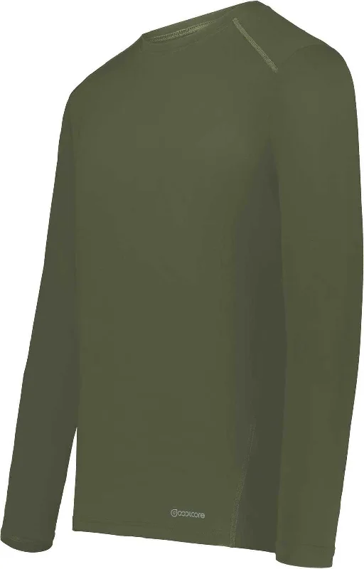 Holloway 222138 Coolcore Essential Long Sleeve Tee - Olive