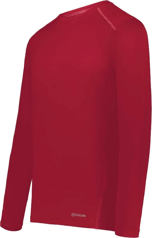 Holloway 222138 Coolcore Essential Long Sleeve Tee - Scarlet