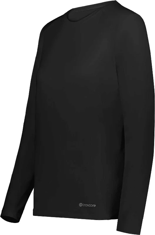 Holloway 222338 Ladies Coolcore Essential Long Sleeve Tee - Black