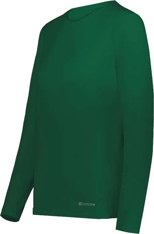 Holloway 222338 Ladies Coolcore Essential Long Sleeve Tee - Dark Green