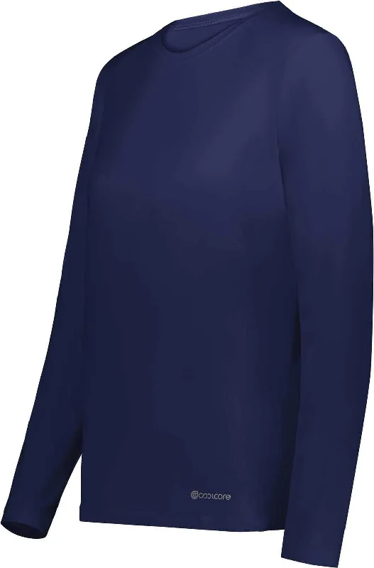 Holloway 222338 Ladies Coolcore Essential Long Sleeve Tee - Navy