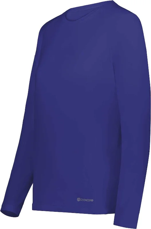 Holloway 222338 Ladies Coolcore Essential Long Sleeve Tee - Purple