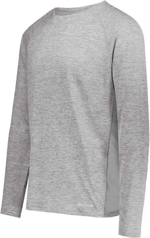 Holloway 222570 Electrify CoolCore Long Sleeve T-Shirt - Athletic Gray Heather