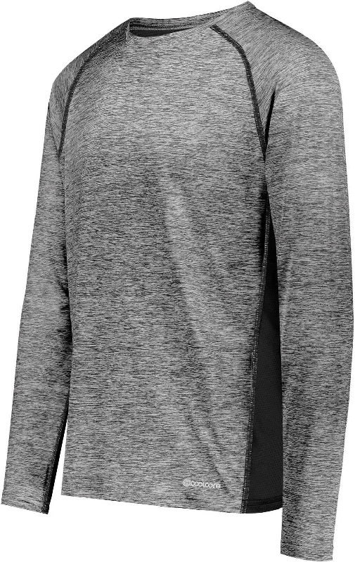 Holloway 222570 Electrify CoolCore Long Sleeve T-Shirt - Black Heather