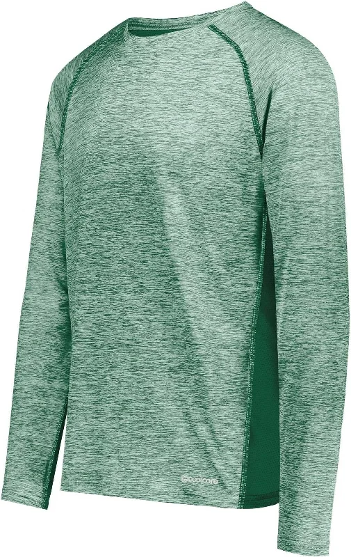 Holloway 222570 Electrify CoolCore Long Sleeve T-Shirt - Dark Green Heather