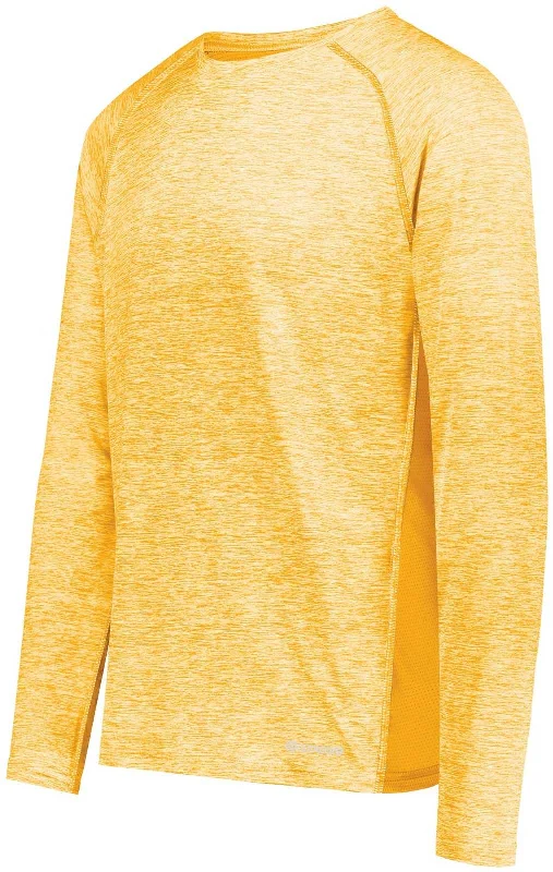 Holloway 222570 Electrify CoolCore Long Sleeve T-Shirt - Gold Heather