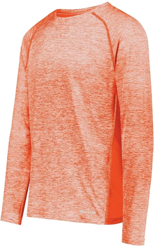 Holloway 222570 Electrify CoolCore Long Sleeve T-Shirt - Orange Heather